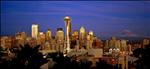 Seattle Center Dusk + Mt. Rainier